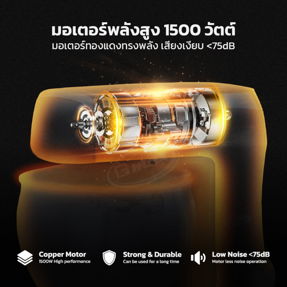 เครื่องผสมอาหาร GMAX FM-266 1500 วัตต์ 8.5 ลิตร สีดำ